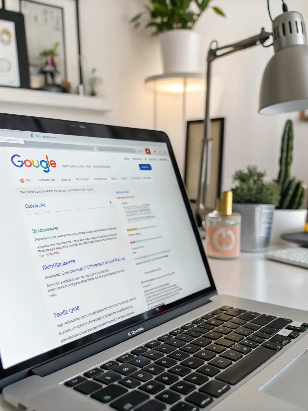 An image of a search engine results page with a highlighted top-ranking website, illustrating the impact of LAUNCH's SEO services.